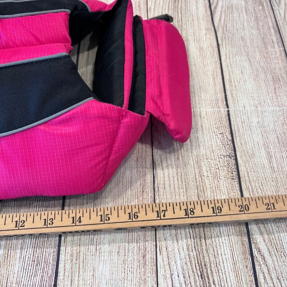 Outward Hound Granby Dog Life Jacket Pink Black Reflective Safety Vest Large